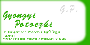 gyongyi potoczki business card